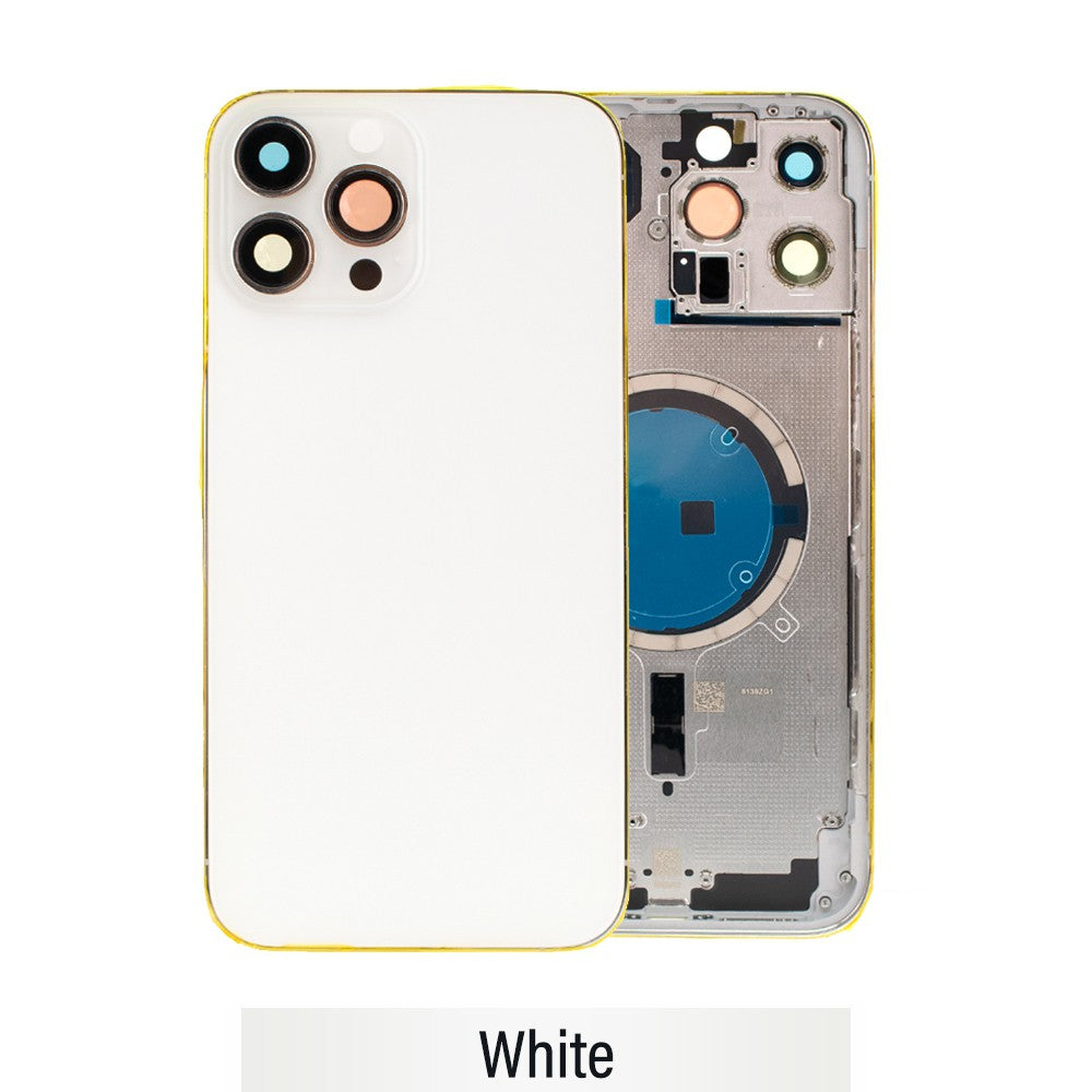 Rear Housing for iPhone 13 Pro Max (NO LOGO)-White Rear Housing for iPhone 13 Pro Max (NO LOGO)-White